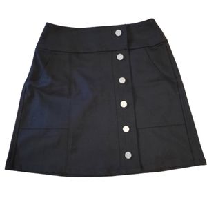 Express women's black mini skirts snap front with pockets size: extra small